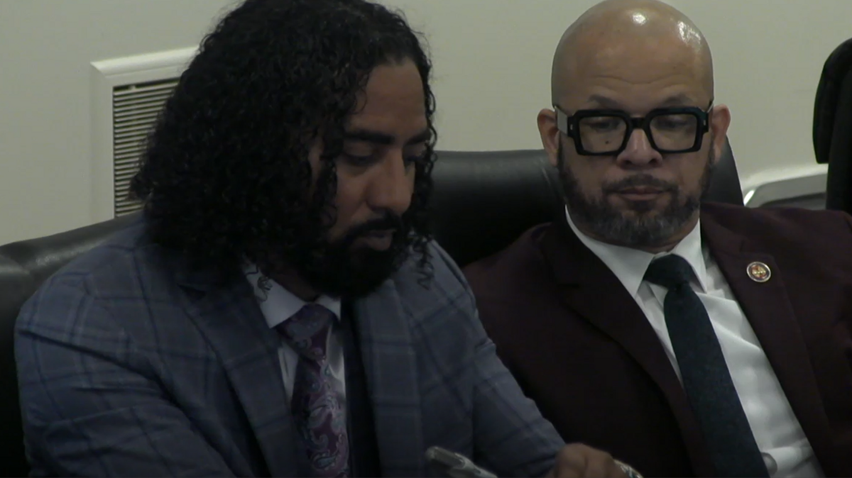 Rep. Justin Bamberg, D-Bamberg, speaks at a February House Judiciary Committee meeting as Rep. John King, D-York, looks on.