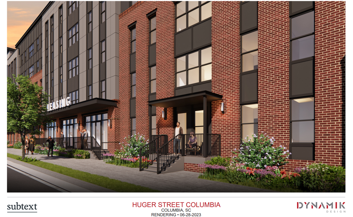 A rendering of what proposed student apartments Verve Columbia will look like when complete. The $90 million project will be at the intersection of Huger and Blossom streets.