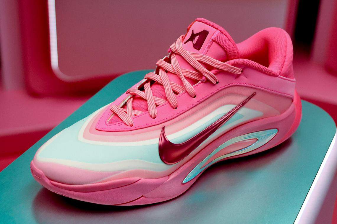 A’ja Wilson’s signature Nike A’One shoe is shown in Columbia on Monday, Feb. 3, 2025.