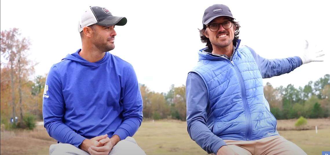 Brothers Wesley and Greg Bryan IV sit at their new golf course as they talk about its future.