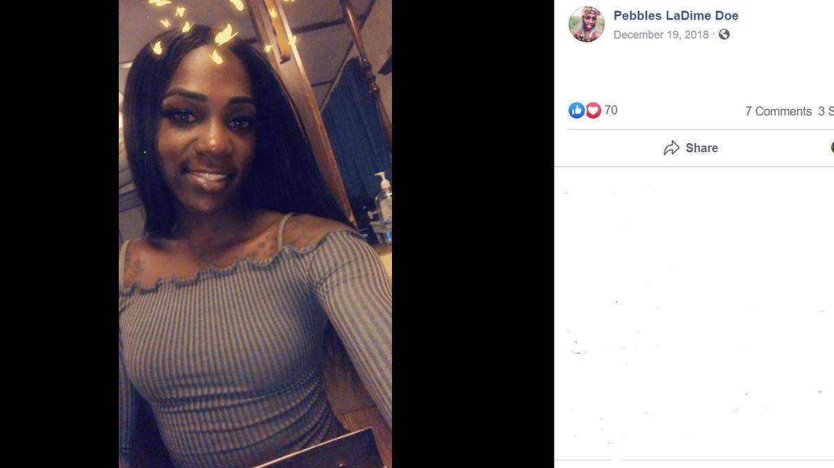 Pebbles LaDime Doe was killed Aug. 4 in rural Allendale, South Carolina.