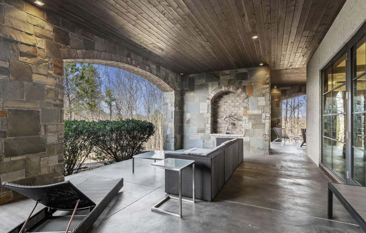 The house has 3,000 square feet of outdoor living space including several patios.