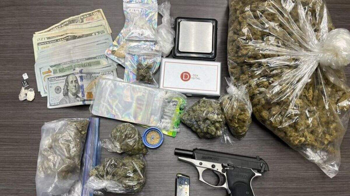 The haul of cash, drugs and a gun Cayce police confiscated during a June 7, 2024 arrest at a local Food Lion