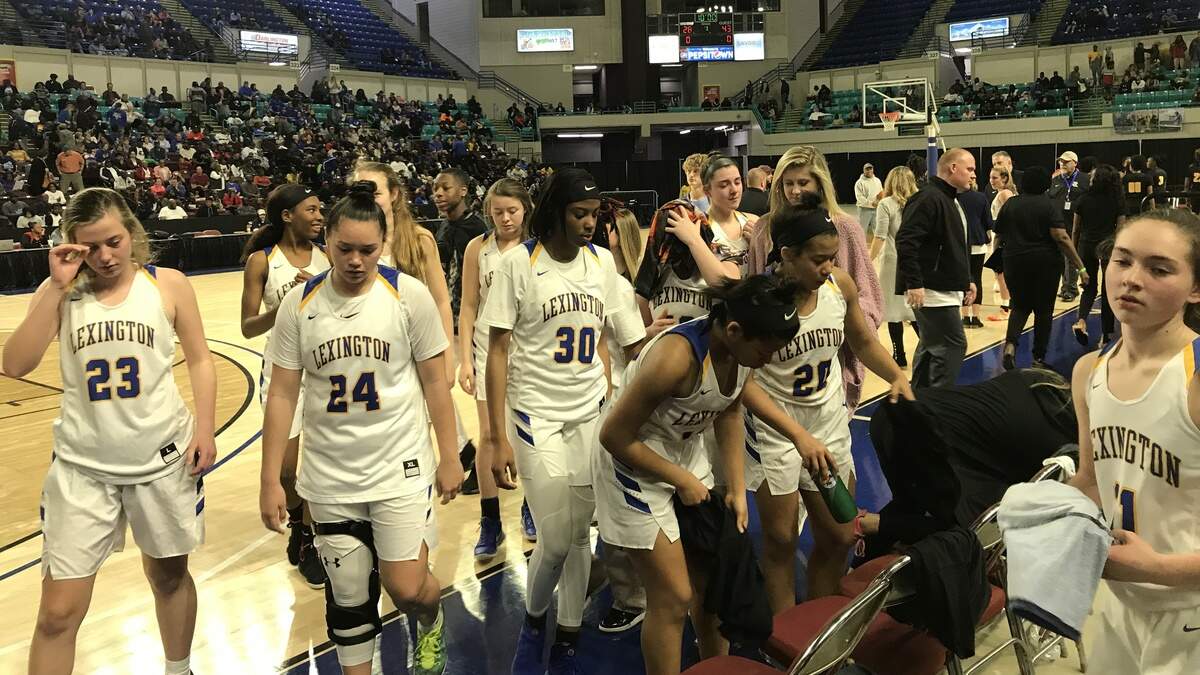 The Lexington girls lost to Goose Creek, 43-28, in the Class 5A Lower State championship on Feb. 23, 2019.