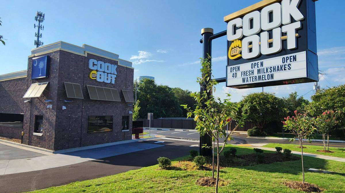 A new Cook Out restaurant has opened at 1413 Charleston Hwy. in West Columbia.