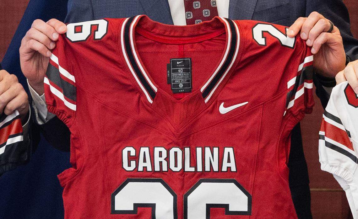 A prototype of a South Carolina Nike jersey.