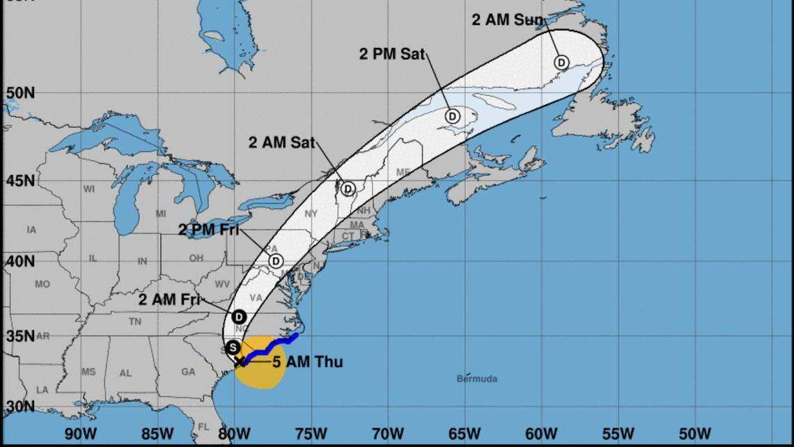 The forecast for Tropical Storm Debby tracks through South Carolina.
