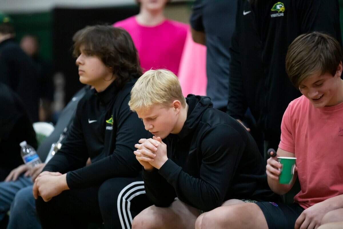 Members of the Ben Lippen during the SCISA 2022 Duals State Wrestling Tournament at Ben Lippen on Saturday, February 5, 2022.