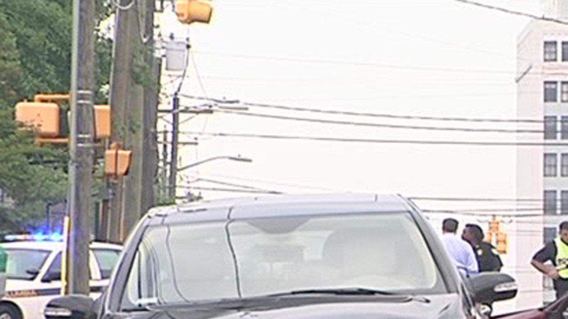 This still image provided by WIS-TV in Columbia, S.C. shows mayor-elect Steve Benjamin's Mercedes SUV, left, after colliding with a Toyota Tercel driven by Deborah Rubens, Wednesday, April 21, 2010.