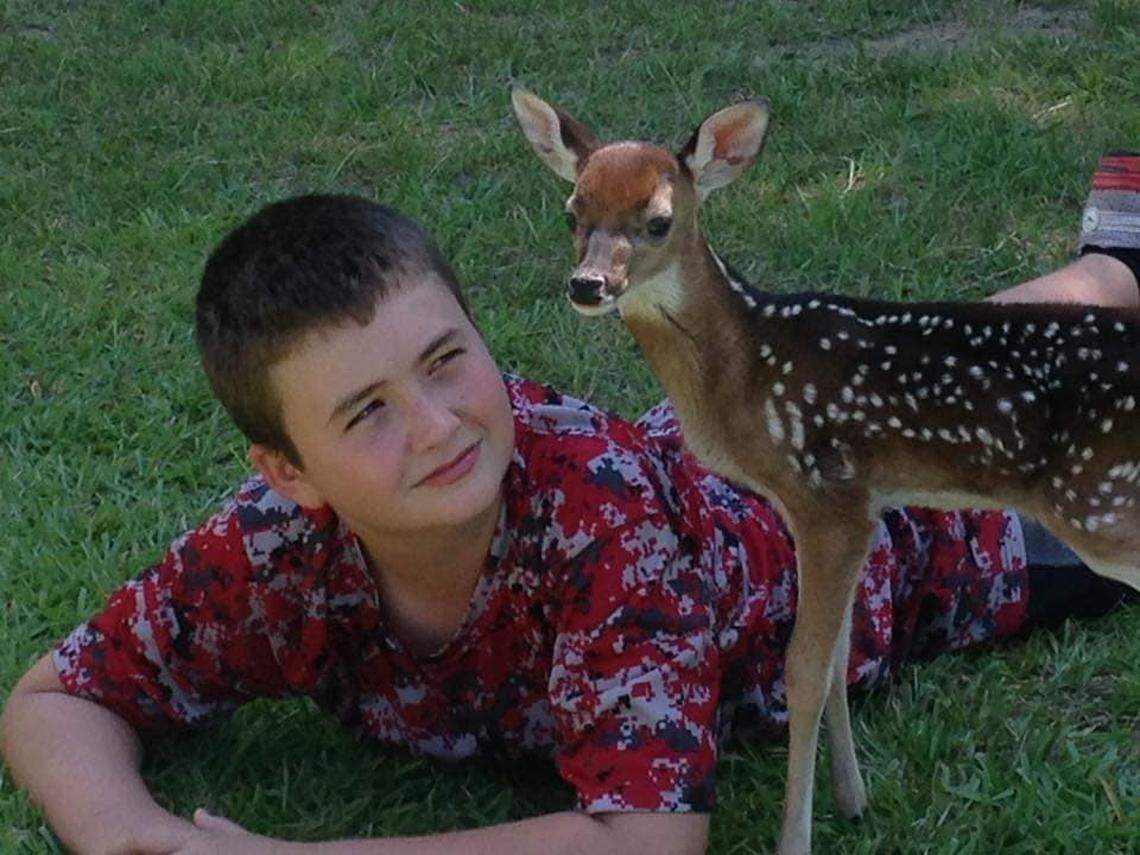 As a young deer, George was always close to kaleb Funderburk.