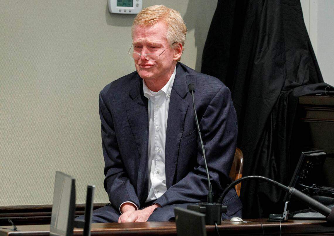 Alex Murdaugh gives testimony in his murder trial at the Colleton County Courthouse in Walterboro, Thursday, Feb. 23, 2023. Grace Beahm Alford/The Post and Courier/Pool