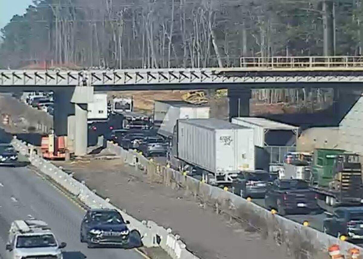 Vehicles were stuck in a traffic jam following a crash, according to the South Carolina Department of Transportation.