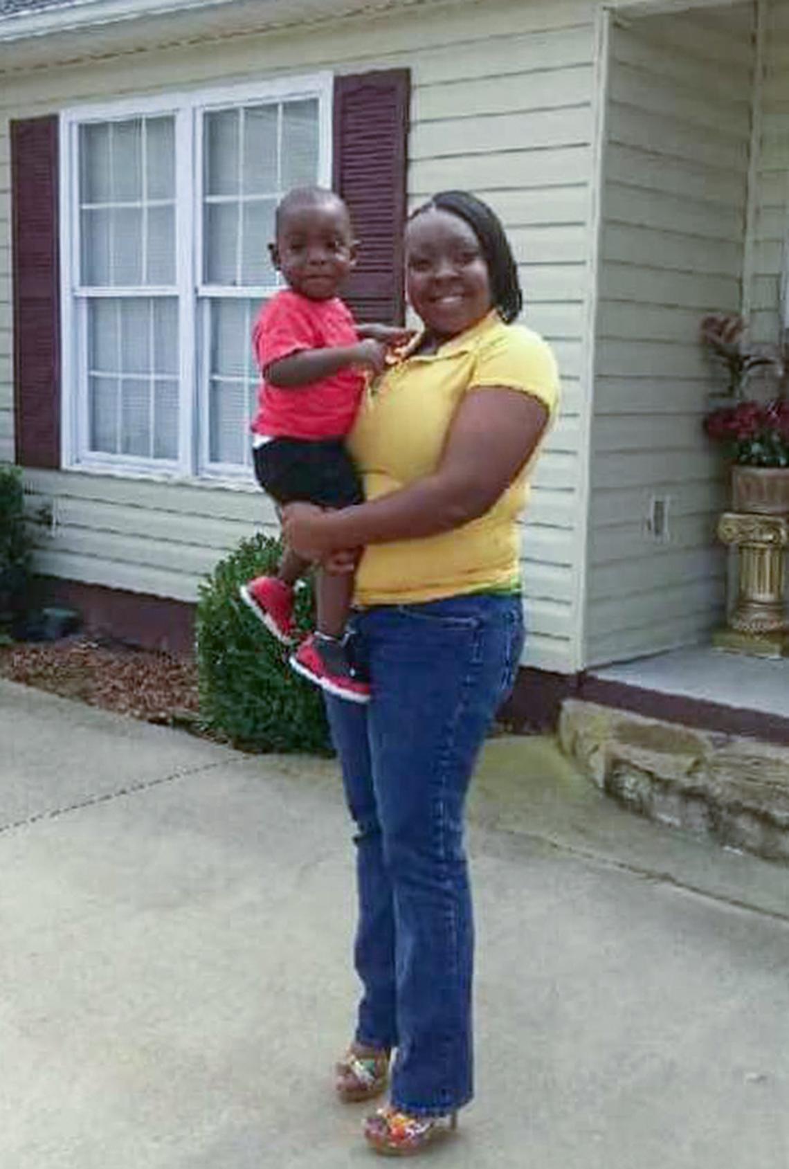 Sinetra Geter-Johnson holds her son, Kamrin on the day she was released from SCDC, September 19, 2014. He was almost 2-years-old.