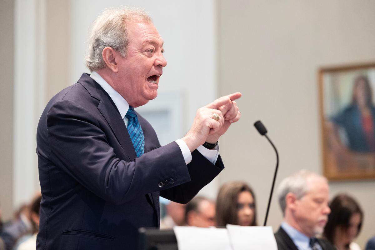 Defense attorney Dick Harpootlian addresses Judge Clifton Newman during Alex Murdaugh’s trial for murder at the Colleton County Courthouse on Tuesday, Feb. 28, 2023. Joshua Boucher/The State/Pool