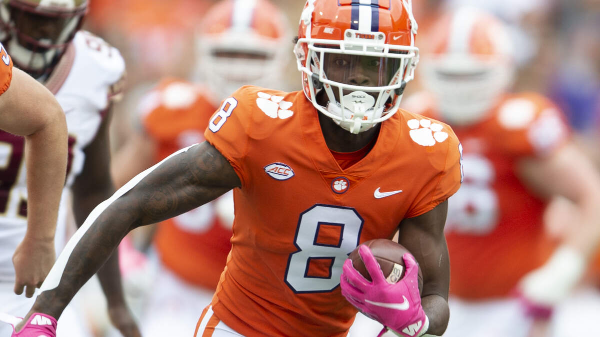 Clemson wide receiver Justyn Ross