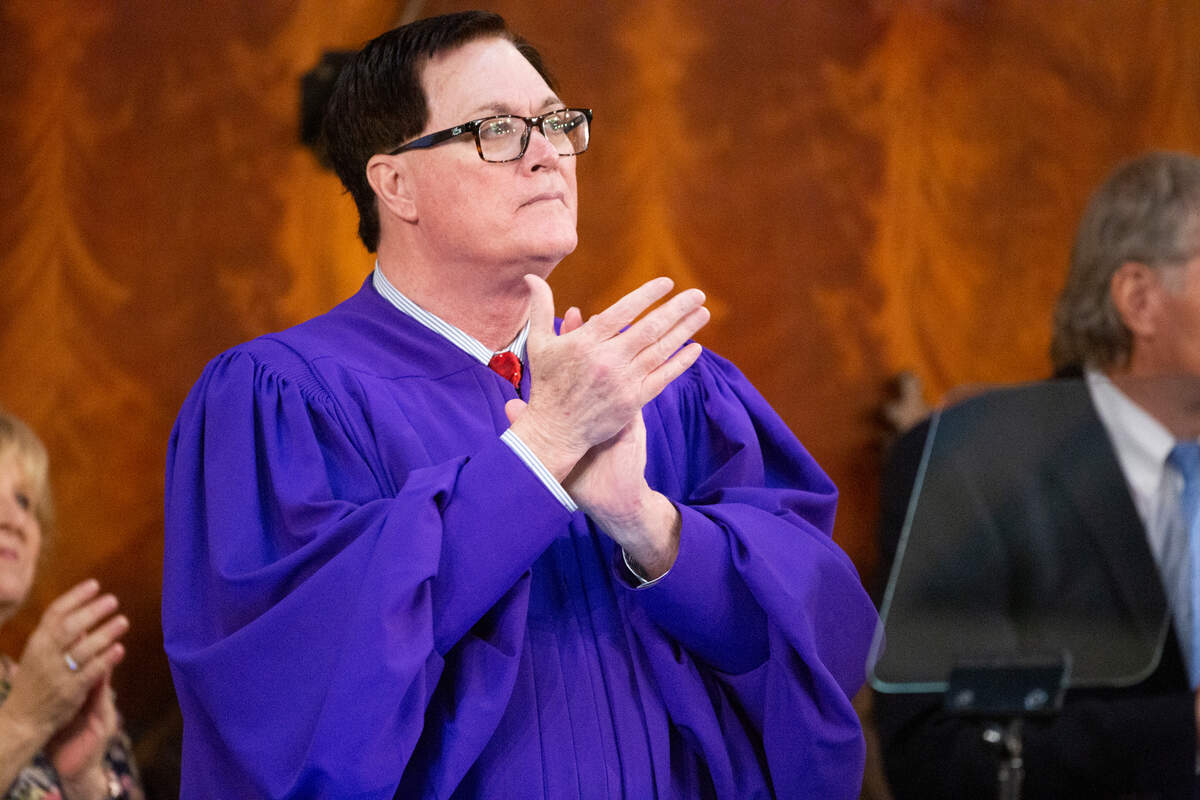 House speaker Jay Lucas claps for a special guest while Governor Henry McMaster delivers the State of the State address on Wednesday, January 19, 2022.