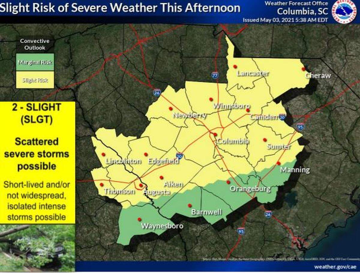 There is the chance severe weather could affect the Midlands.