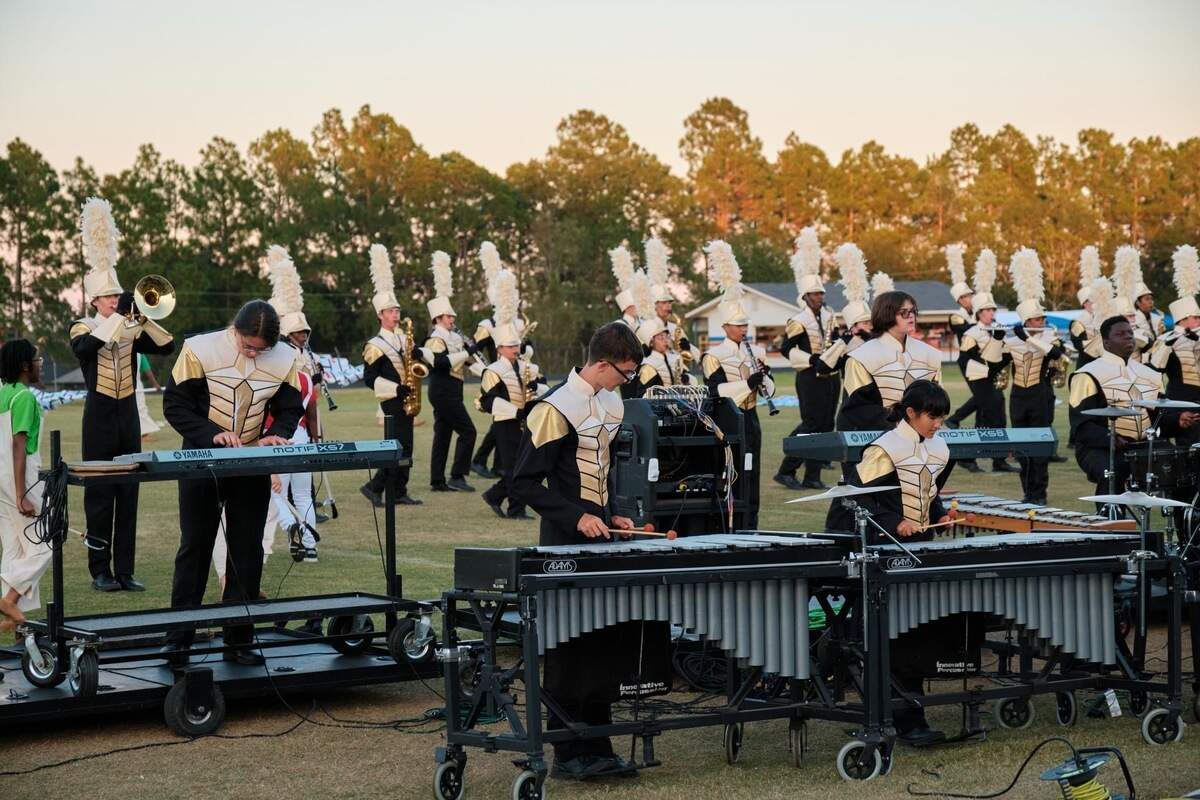 The Irmo High School marching band performs this season