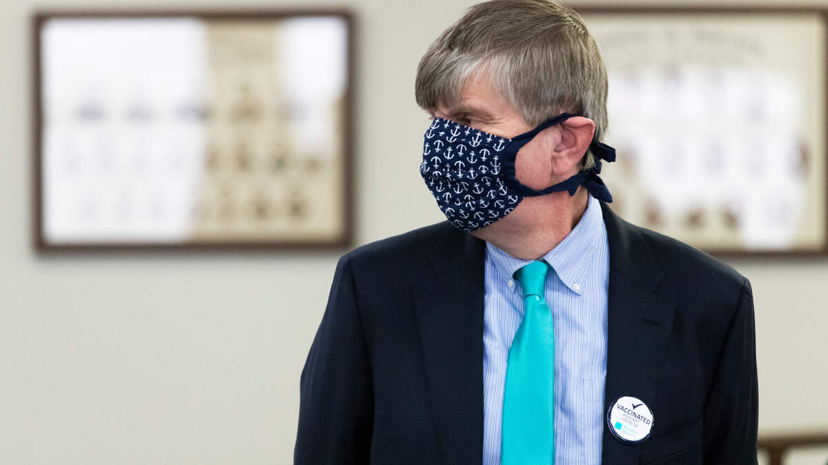 Capt. Edward Simmer is interviewed by the Senate Medical Affairs committee on Tuesday, February 2, 2021. Simmer is being considered to run South Carolina’s Department of Health and Environmental Control.