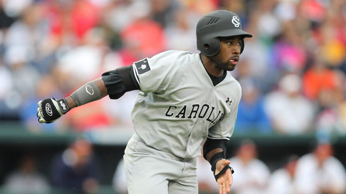 USC’s Jackie Bradley Jr. during the 2011 College World Series at TD Ameritrade Park in Omaha, Nebraska.