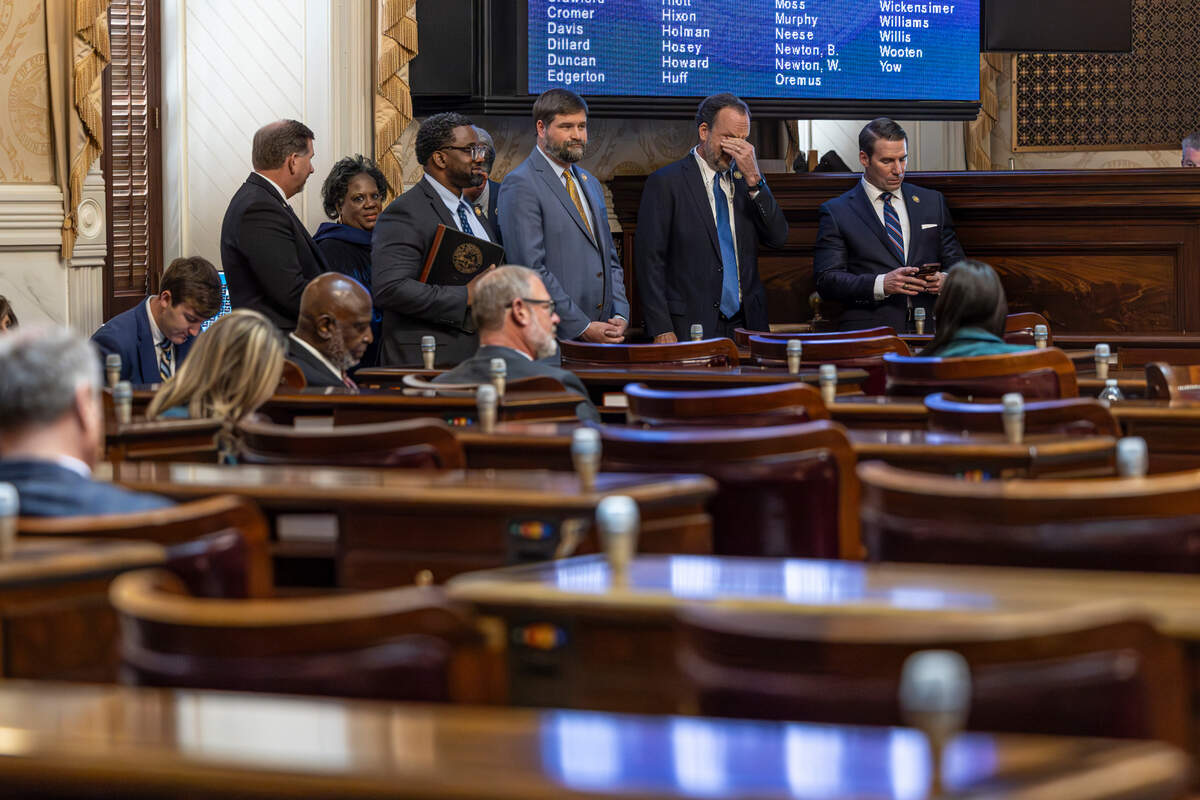 Members of the S.C. House of Representatives await their new seat assignments on Tuesday, Dec. 3, 2024. Members of the House met in advance of the 2025 Legislative Session to swear in new members and reassign seats in the chamber.