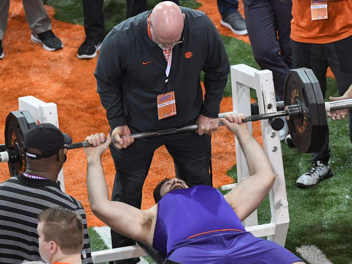 Joey Batson at Clemson football’s 2019 pro day