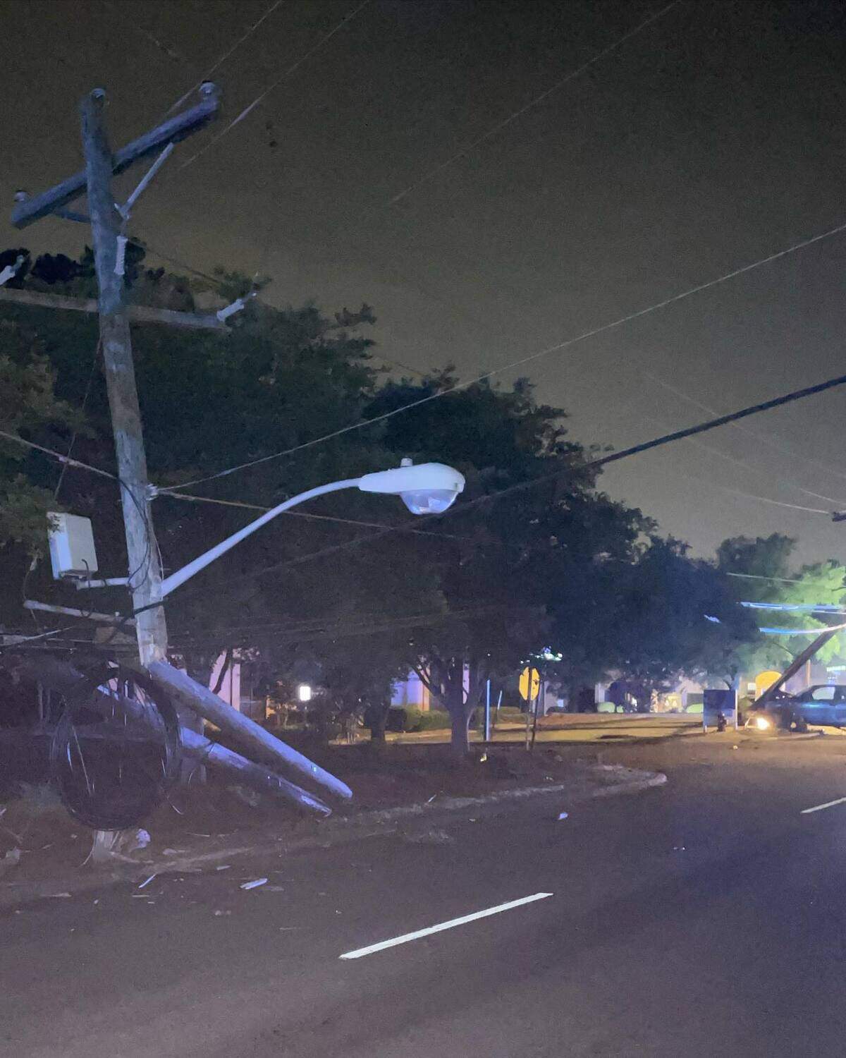 The man who crashed a pickup truck into utility poles was arrested on multiple charges, the Forest Acres Police Department said.