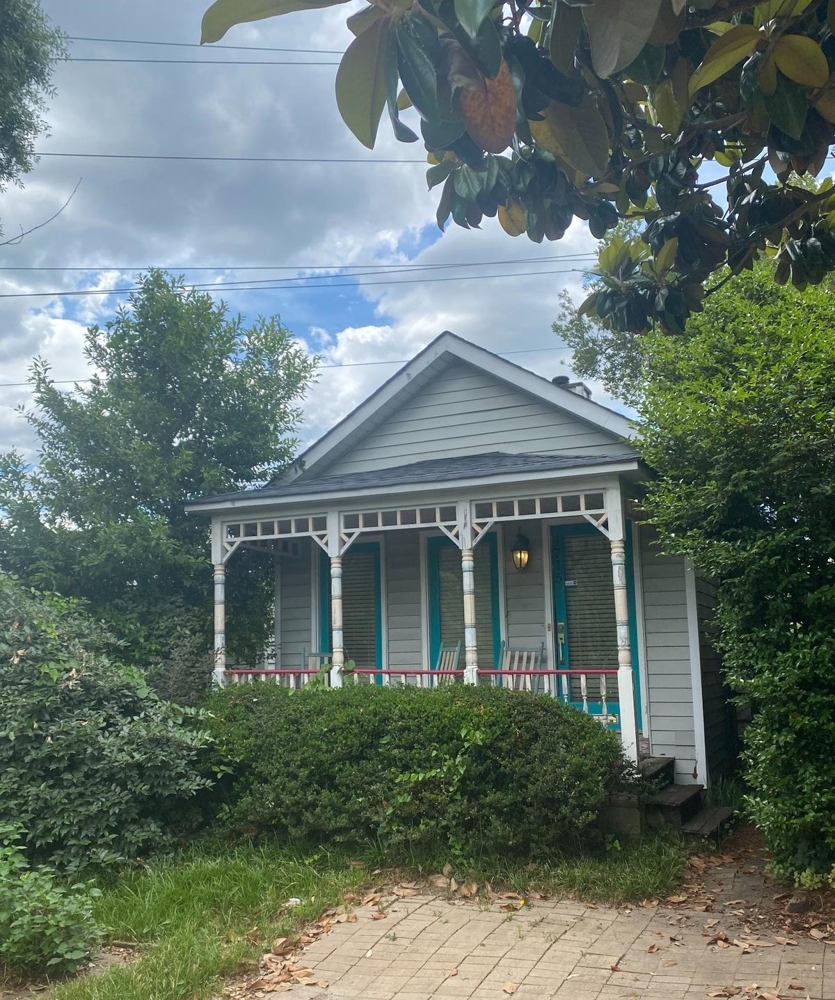 In the 1970s, the Wheeler Hill neighborhood was bulldozed as part of a land redevelopment project. This shotgun house is one of the only original structures that survived.