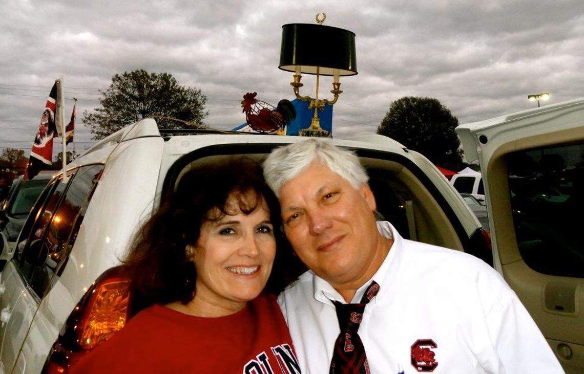 Gamecock fans Shawn, left, and Stan Kiser were involved in a boat crash on Lake Murray that killed Stan and caused massive trauma to Shawn, including the loss of her right leg.