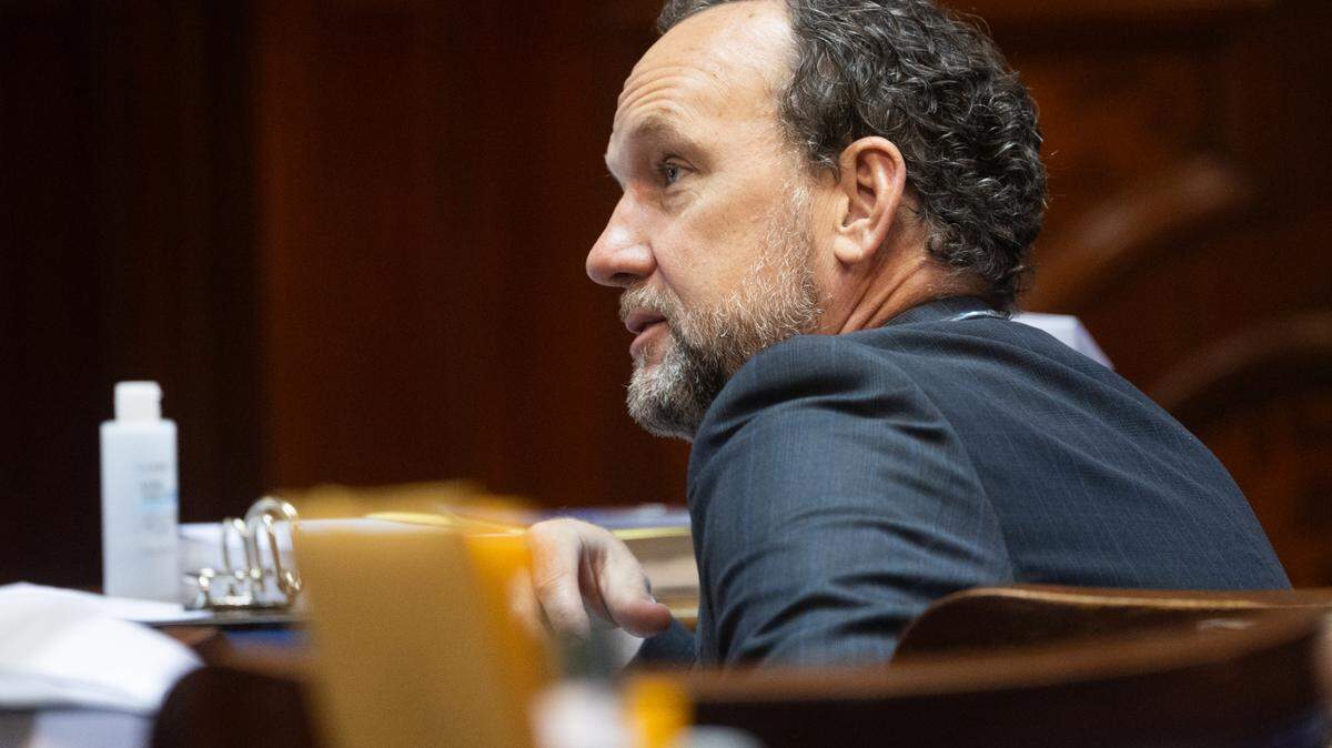 South Carolina State Representative and Ways and Means Chairman Bruce Bannister, R-Greenville, listens as house members debate amendments to the state budget on Tuesday, March 11, 2025.
