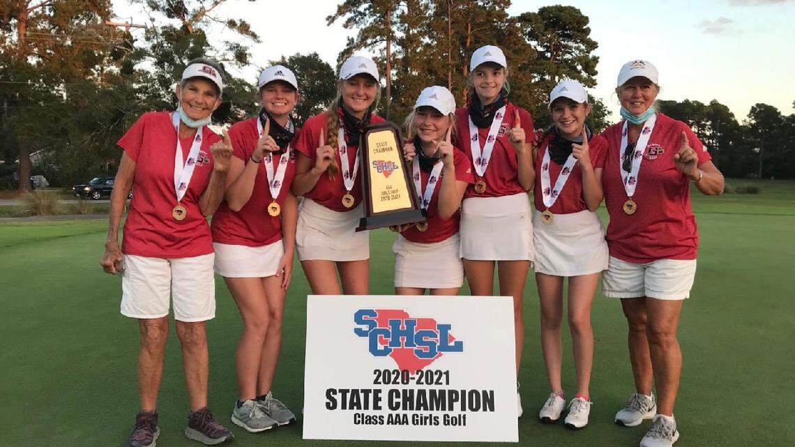 The Gilbert girls golf team won the Class 3A championship on Oct. 27 at Hackler Course at Coastal Carolina.