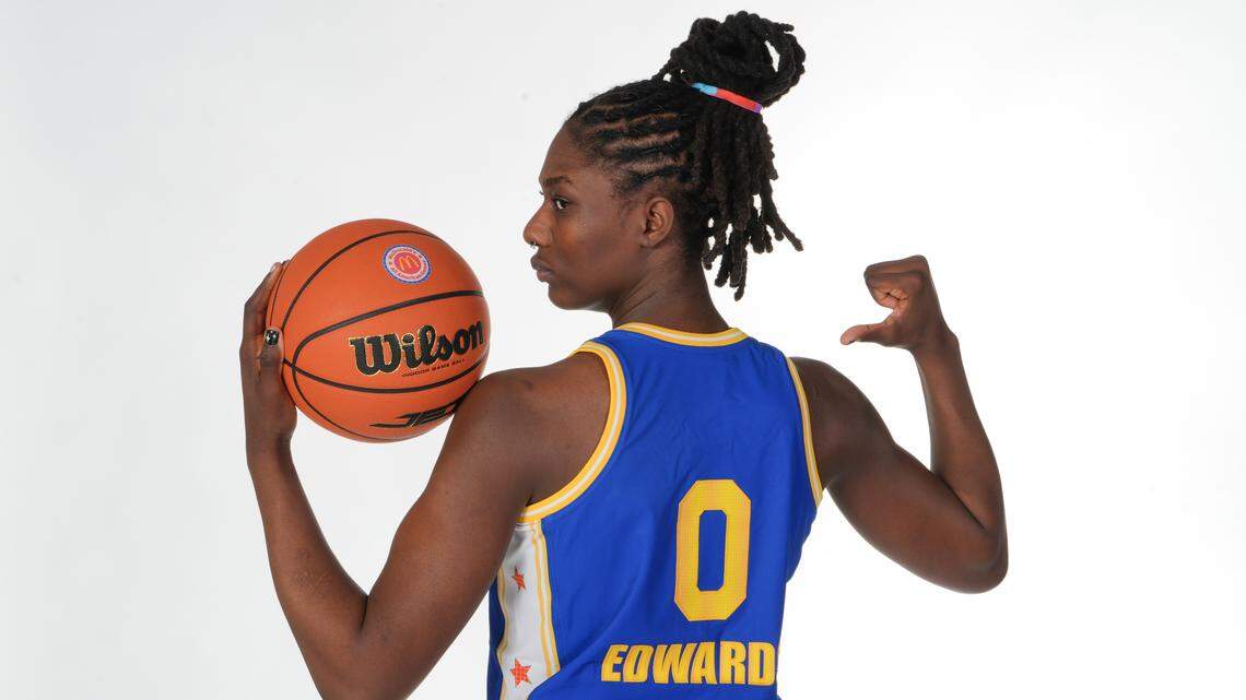 Oliviyah Edwards poses at 2026 McDonald's All American Team Picture Day, Friday March 27, 2026.