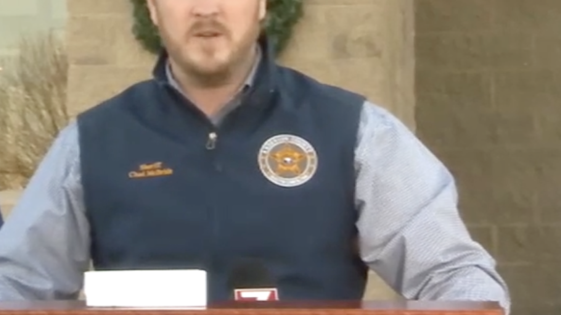 Anderson County Sheriff Chad McBride announced arrests in 2015 family murders. Four were killed in ‘gruesome’ killings. Daughter charged.