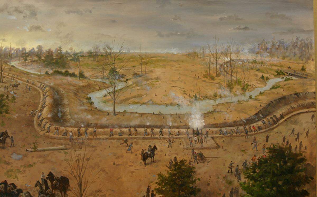 A depiction of the Battle of Congaree Creek