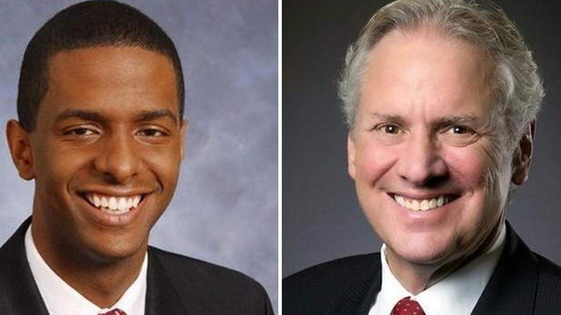 Bakari Sellers (left) and Henry McMaster 
