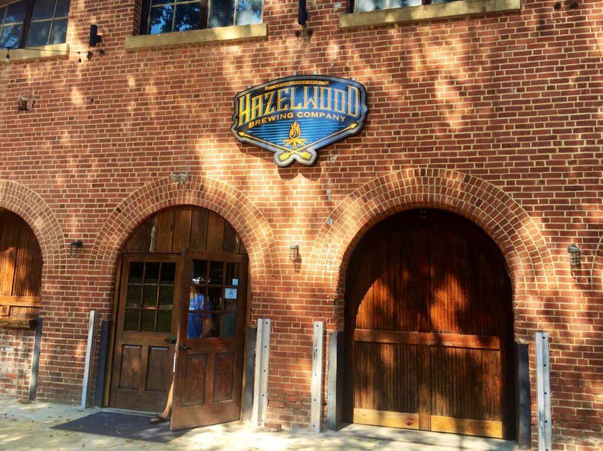 The entrance to Hazelwood Brewing in Lexington, SC