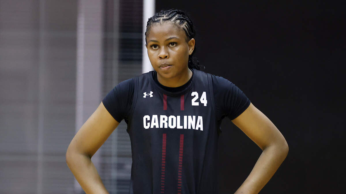 Ayla McDowell at South Carolina women's basketball practice on Monday, Sept. 22, 2025.
