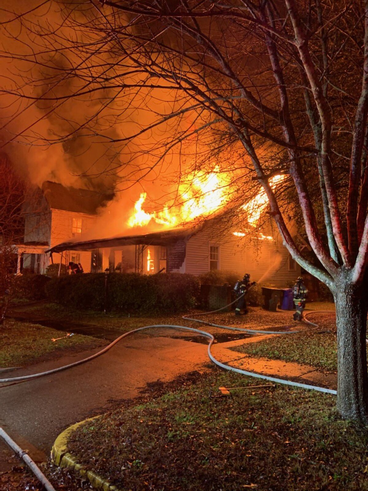 The Columbia Fire Department battled a blaze near downtown.