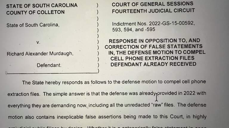 Murdaugh prosecutors call defense’s cellphone filings ‘false’ and ‘lack credibility’