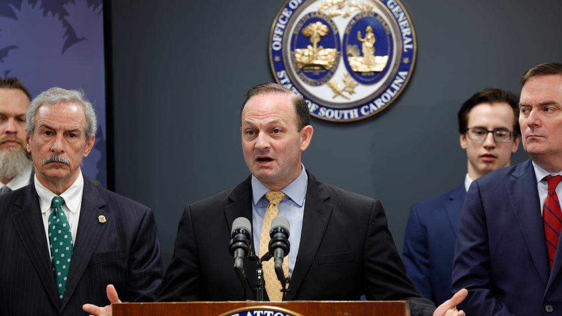 South Carolina Attorney General Alan Wilson announced the arrests Tuesday, Nov. 21 at a press conference in Columbia, South Carolina.