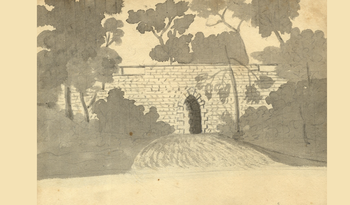 The Poinsett Bridge was built using a design painted in 1821 by South Carolinia architect Robert Mills, who designed the Washington Monument.