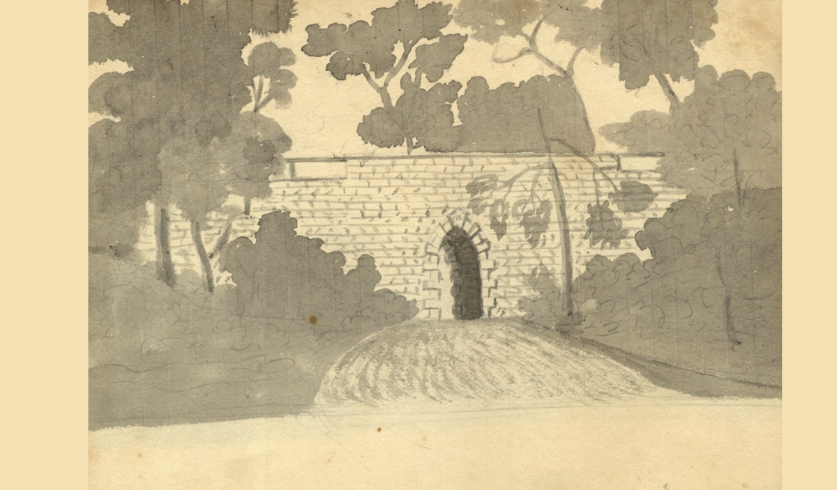 The Poinsett Bridge was built using a design painted in 1821 by South Carolinia architect Robert Mills, who designed the Washington Monument.