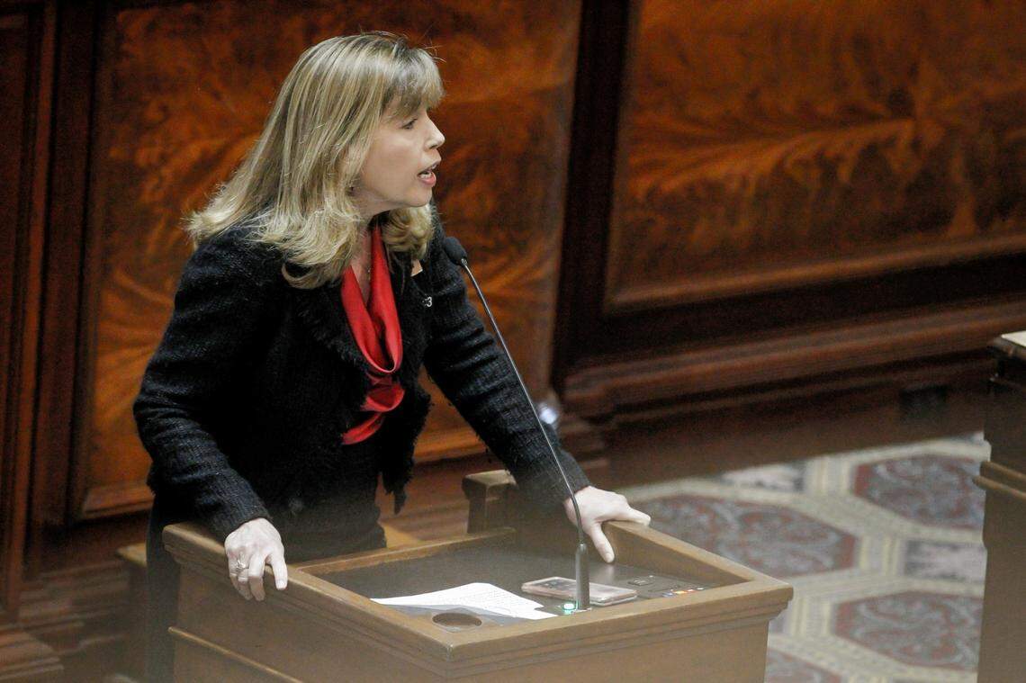 Rep. Kathy Landing during a House session on Tuesday, March 14, 2023. (Travis Bell/STATEHOUSE CAROLINA)