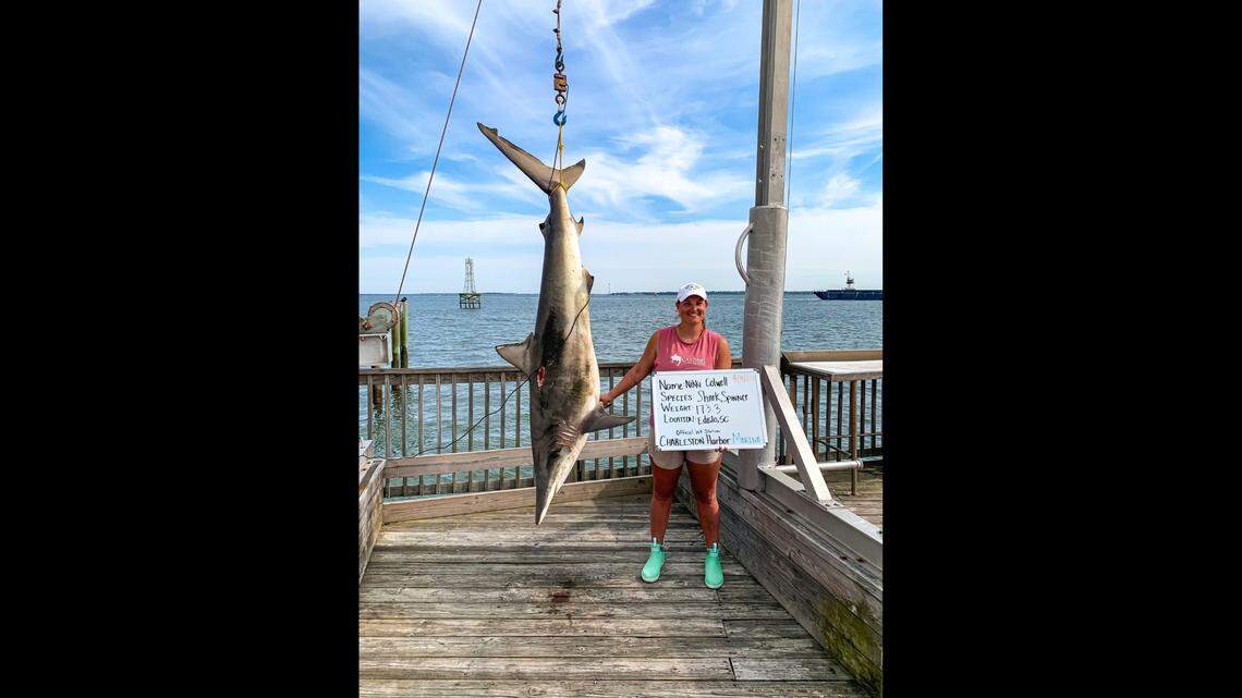 A South Carolina teacher caught a record-breaking shark.