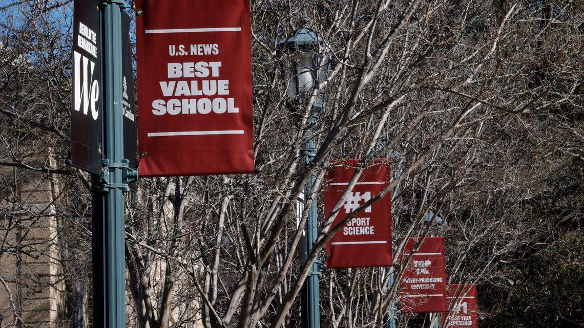 The University of South Carolina in Columbia.