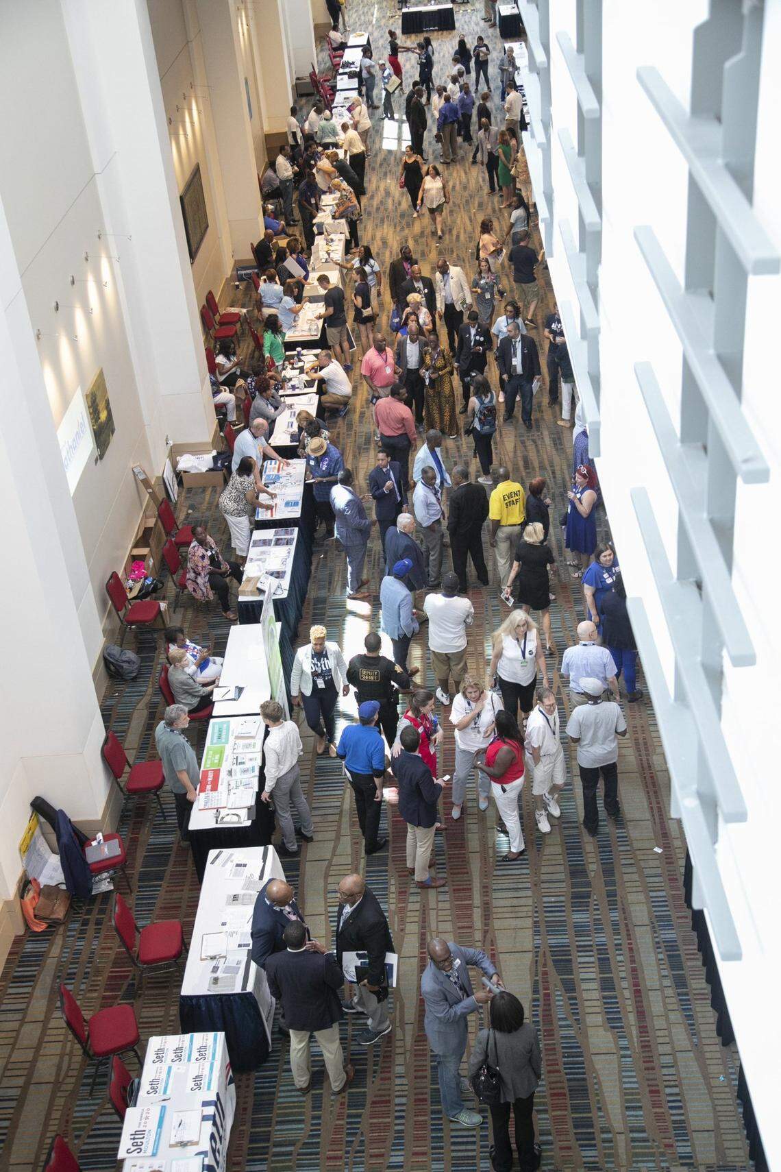 The South Carolina Democratic Convention. was held at the Columbia Convention Center in Columbia, SC and was attended by 19 of the 23 candidates.