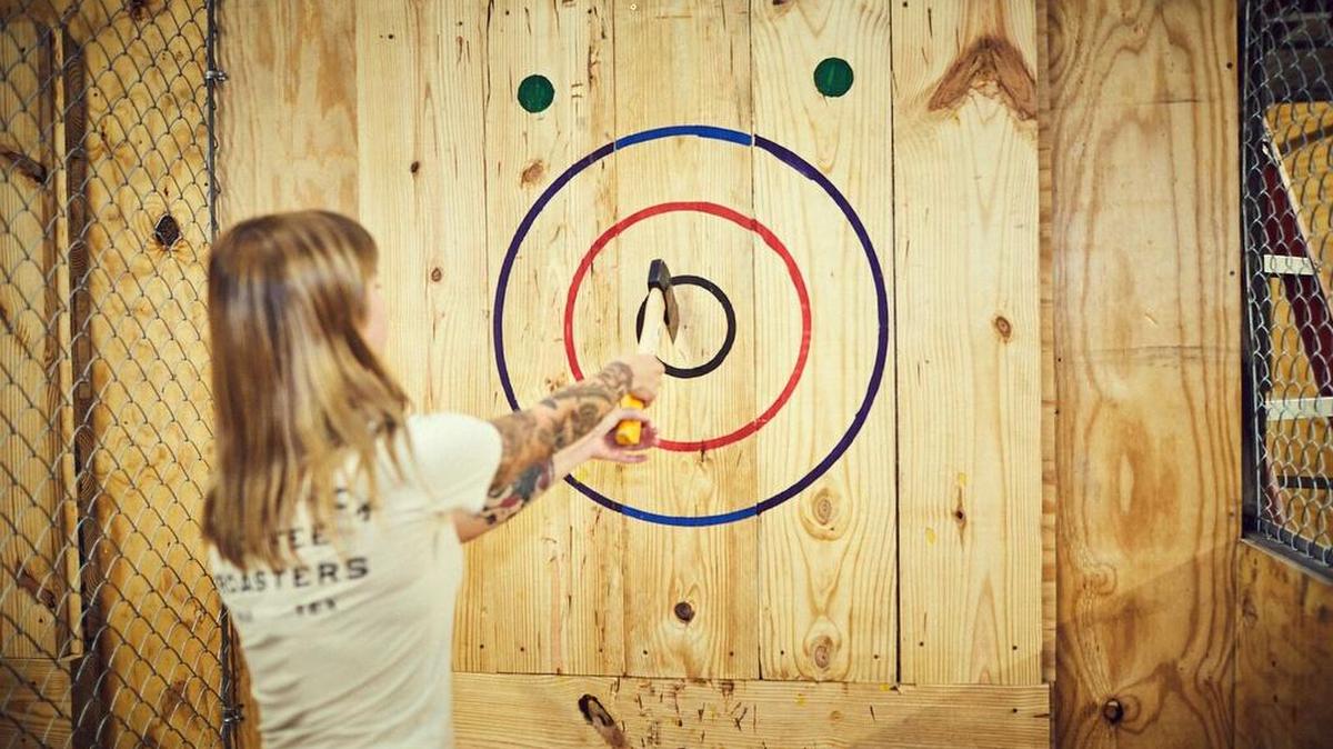 Urban Axes, opening in Durham this summer, is a new concept that lets patrons competitively throw axes at targets.