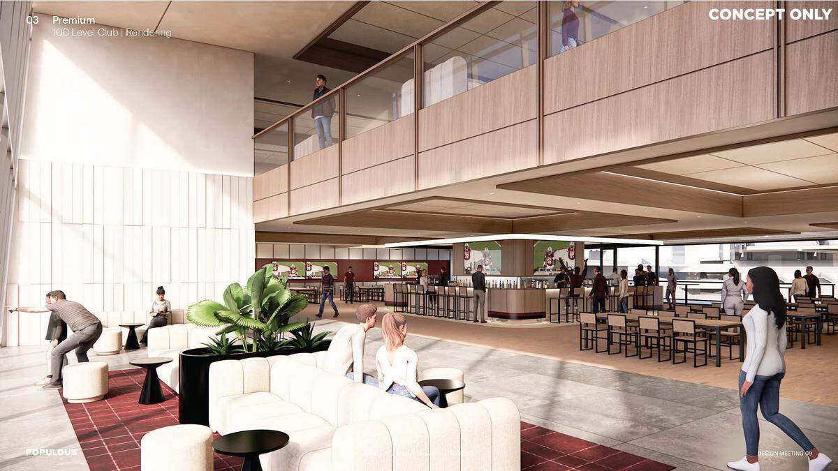 A look at the vision for the future 100-level premium club space at Williams-Brice Stadium.