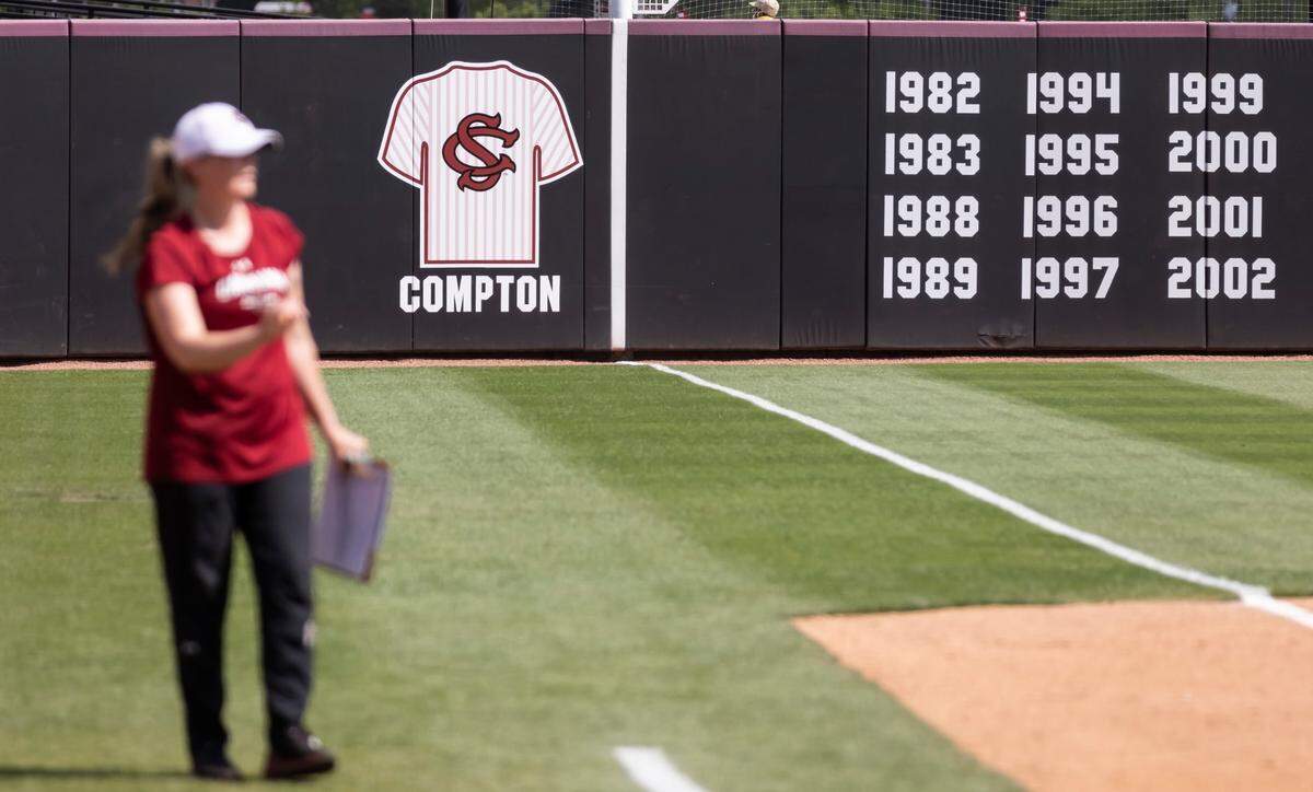 Retired Gamecocks Softball Coach Joyce Compton had her jersey retired during a ceremony held at Carolina Stadium at Beckham Field on Saturday, April 23, 2022.
