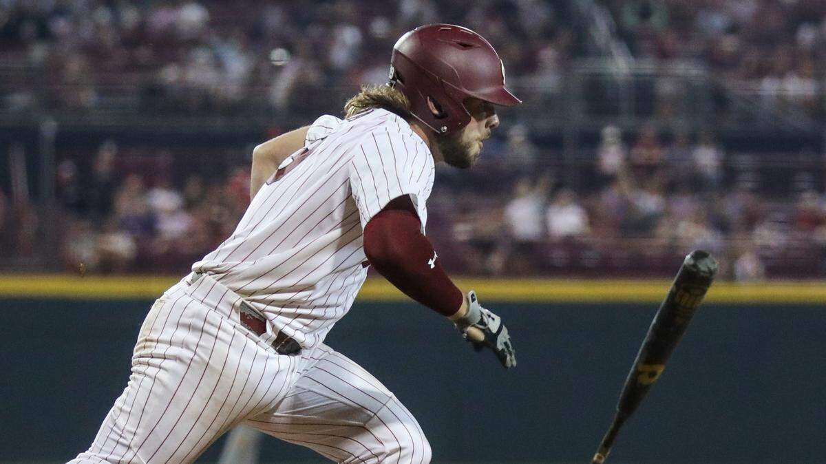 South Carolina catcher Cole Messina (19)